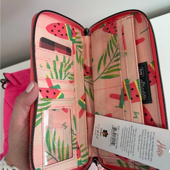 Lug Flare 2 Crossbody Bag with straddle watermelon wallet - Picture 11 of 12